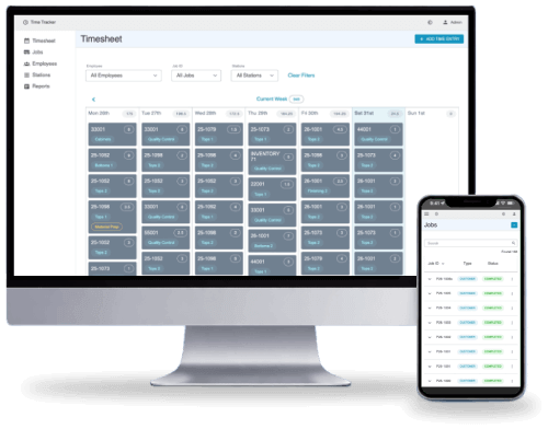 Custom Time Tracking Web App Preview